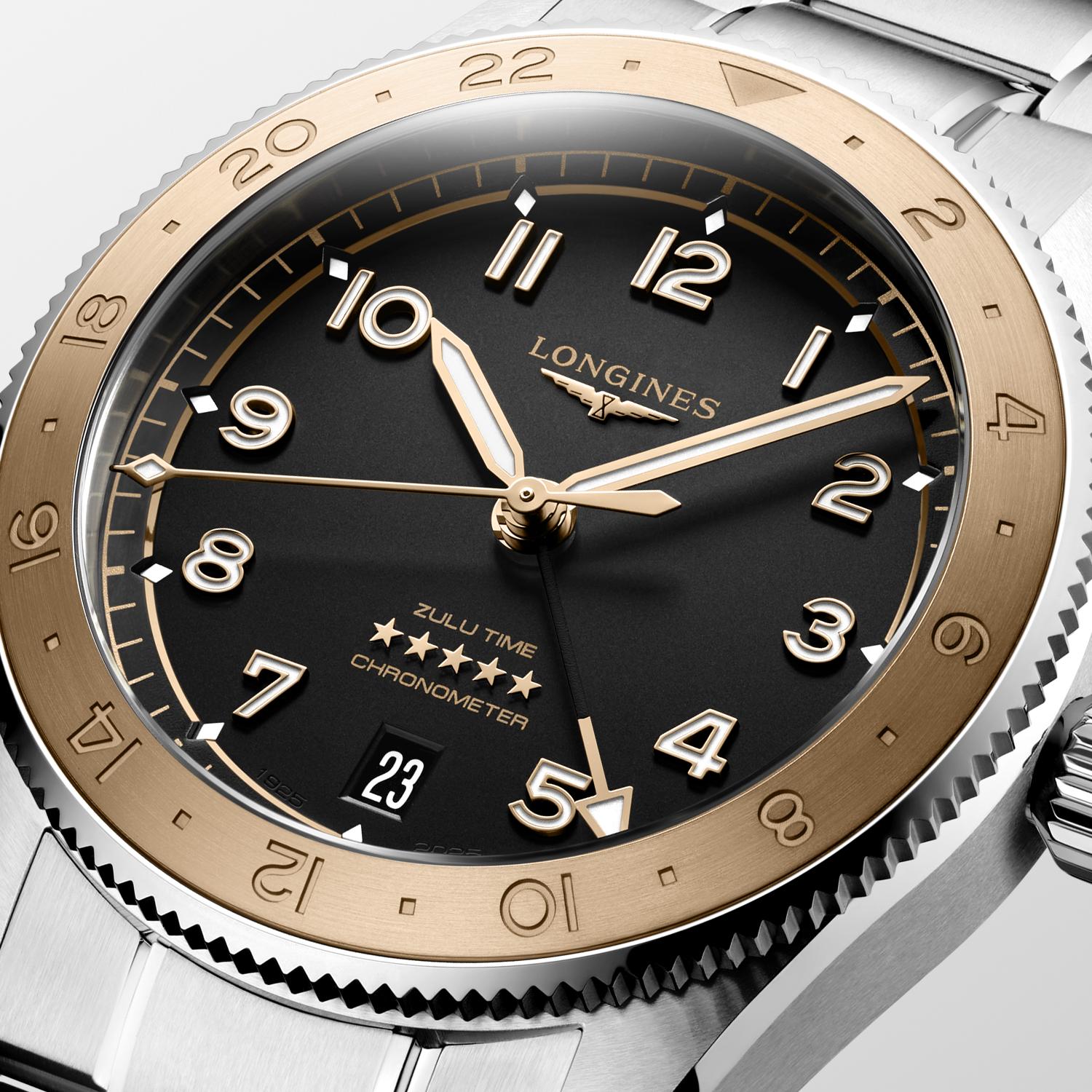 Longines Spirit Zulu Time 1925 Automatic (Black Dial / 39mm)