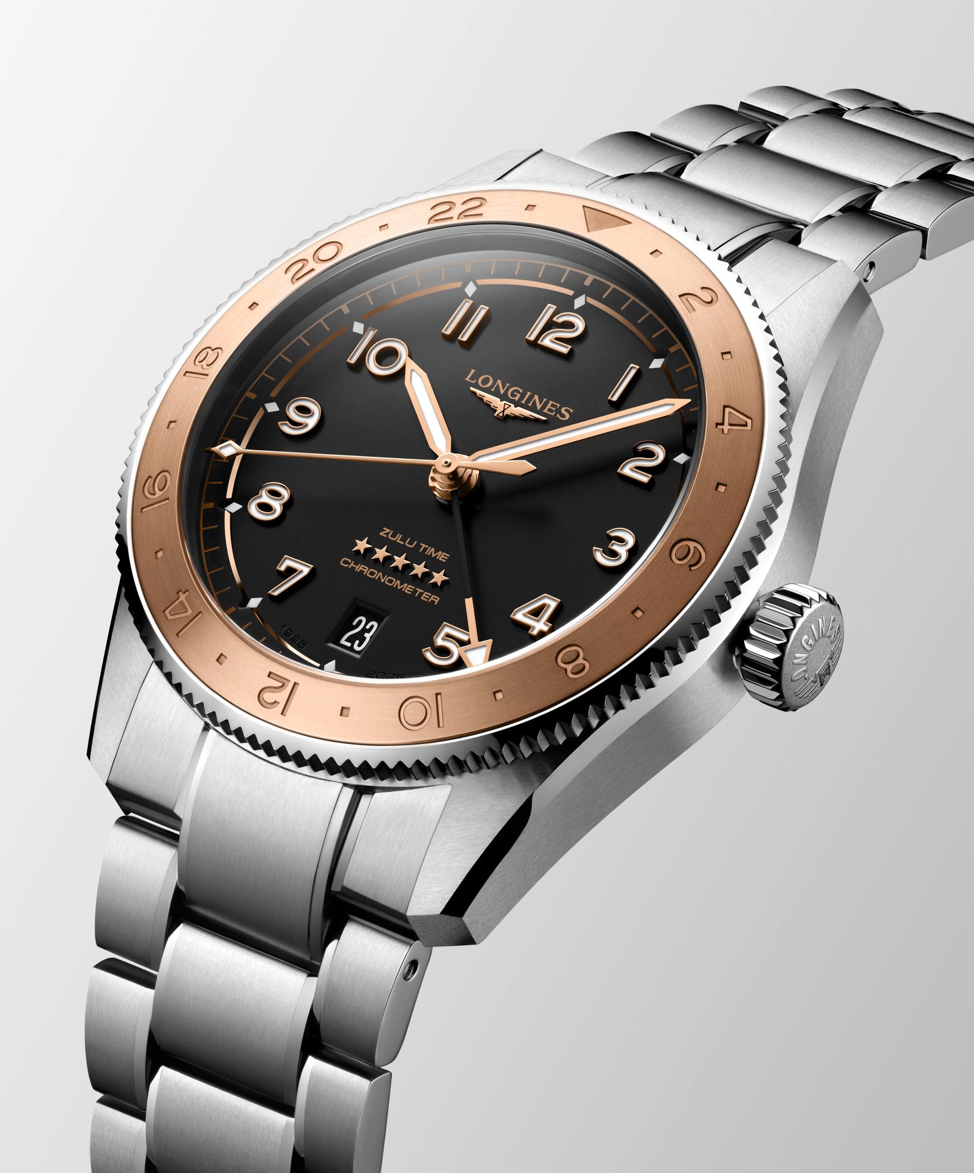 Longines Spirit Zulu Time 1925 Automatic (Black Dial / 39mm)