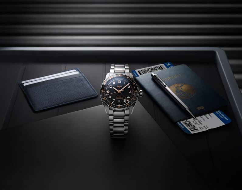 Longines Spirit Zulu Time Automatic (Black Dial / 39mm / Black & Grey Bezel)