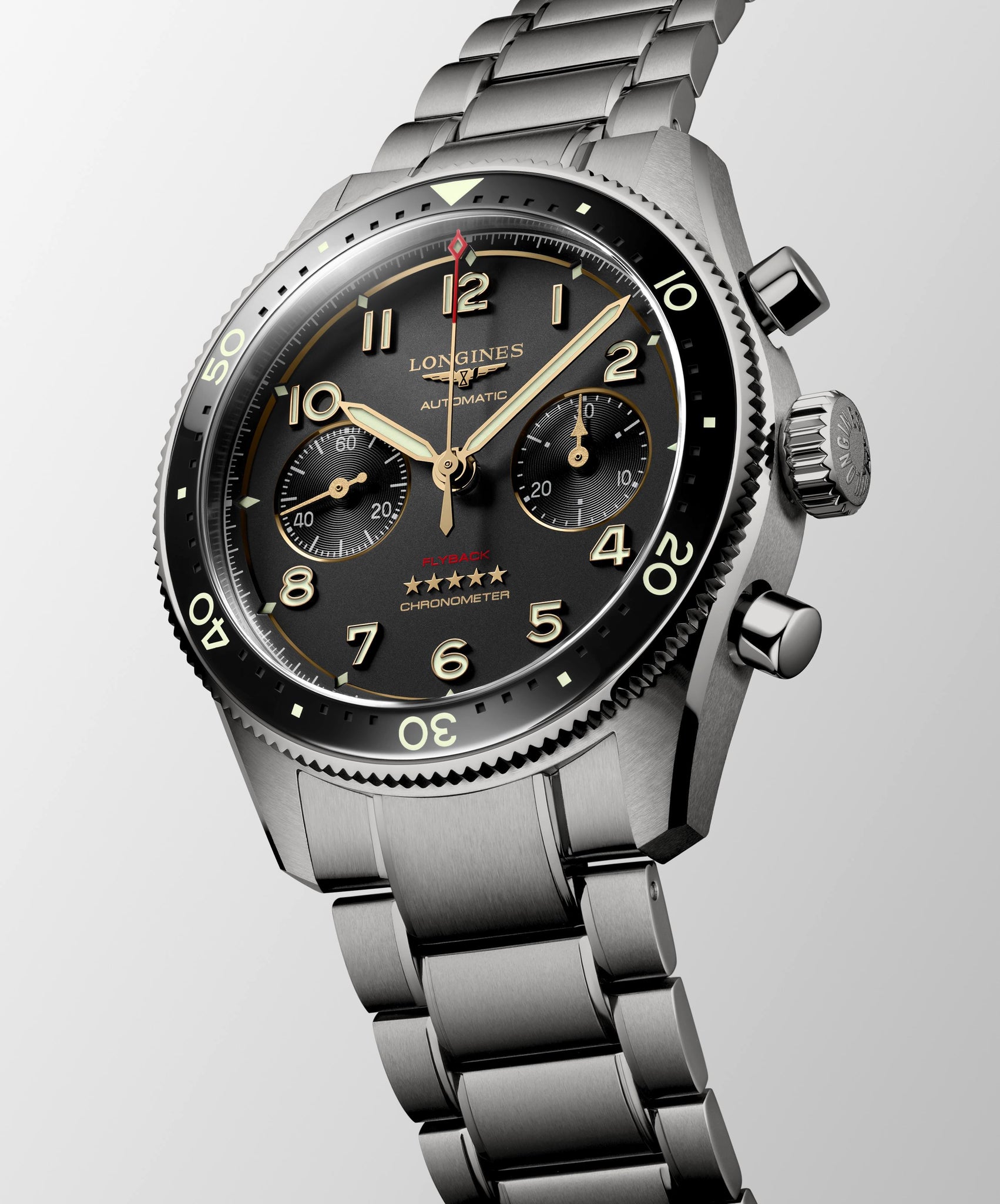 Longines Spirit Flyback Titanium Automatic (Black Dial / 42mm)