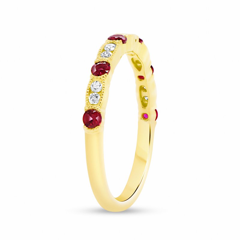 Uneek 14K Ruby & Diamond Stackable Band – Hemsleys Jewellers