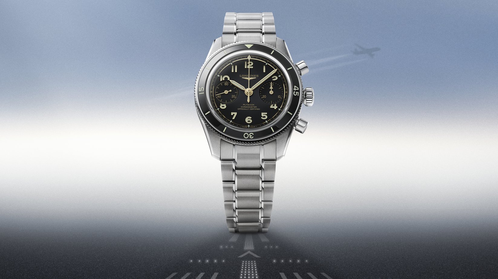 Longines Spirit Pilot Flyback Automatic (Black Dial / 39.5mm)