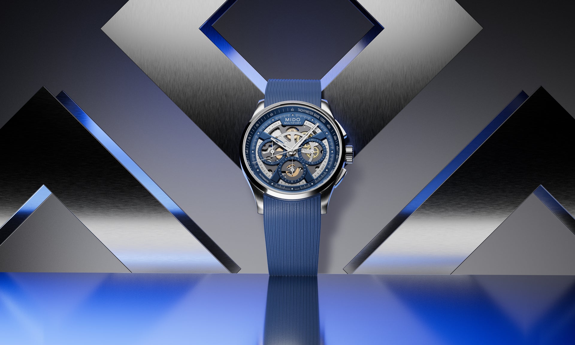 MIDO Multifort Skeleton Chronograph Automatic (Blue Dial / 43mm)