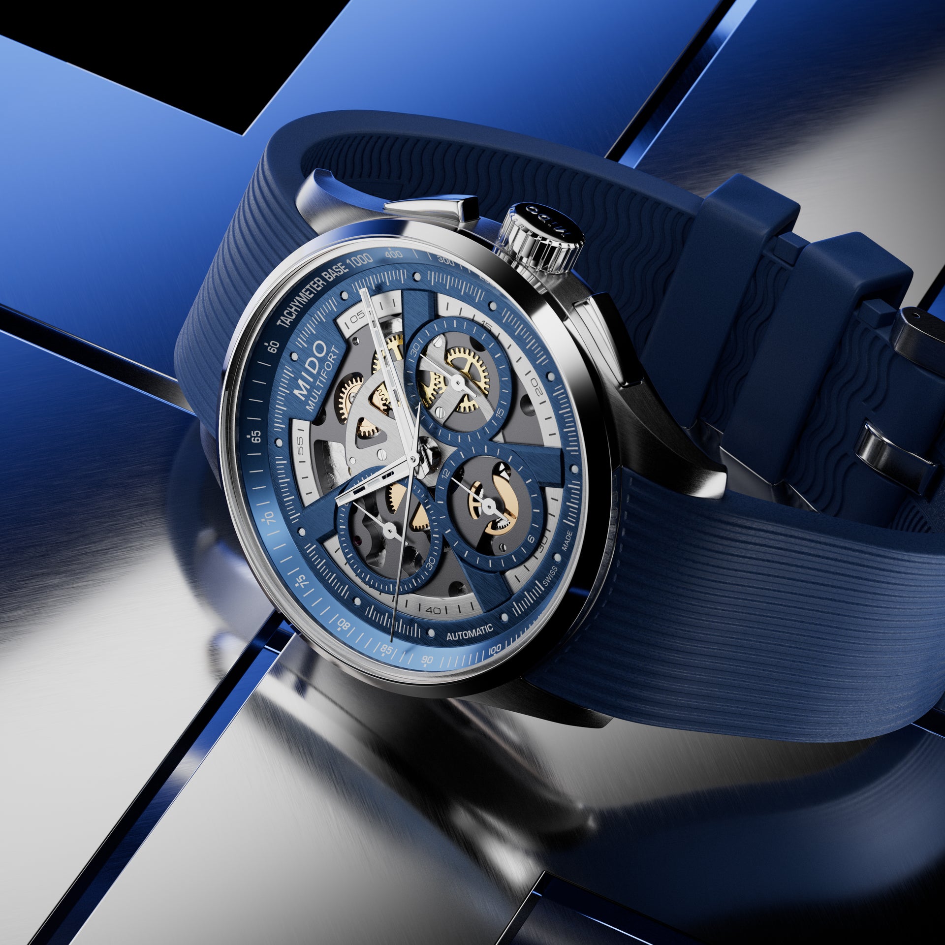 MIDO Multifort Skeleton Chronograph Automatic (Blue Dial / 43mm)