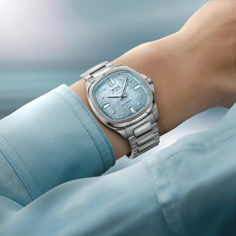 MIDO Multifort TV 35 Automatic (Icey Blue Dial / 35mm)