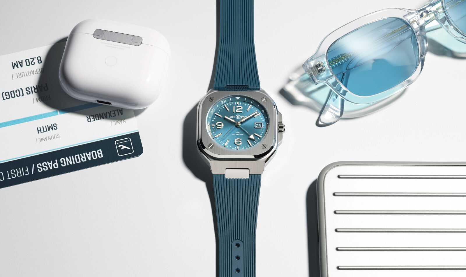 Bell & Ross BR 05 GMT Sky Blue Automatic BR05G-PB-ST (Sky Blue Dial / 41mm)