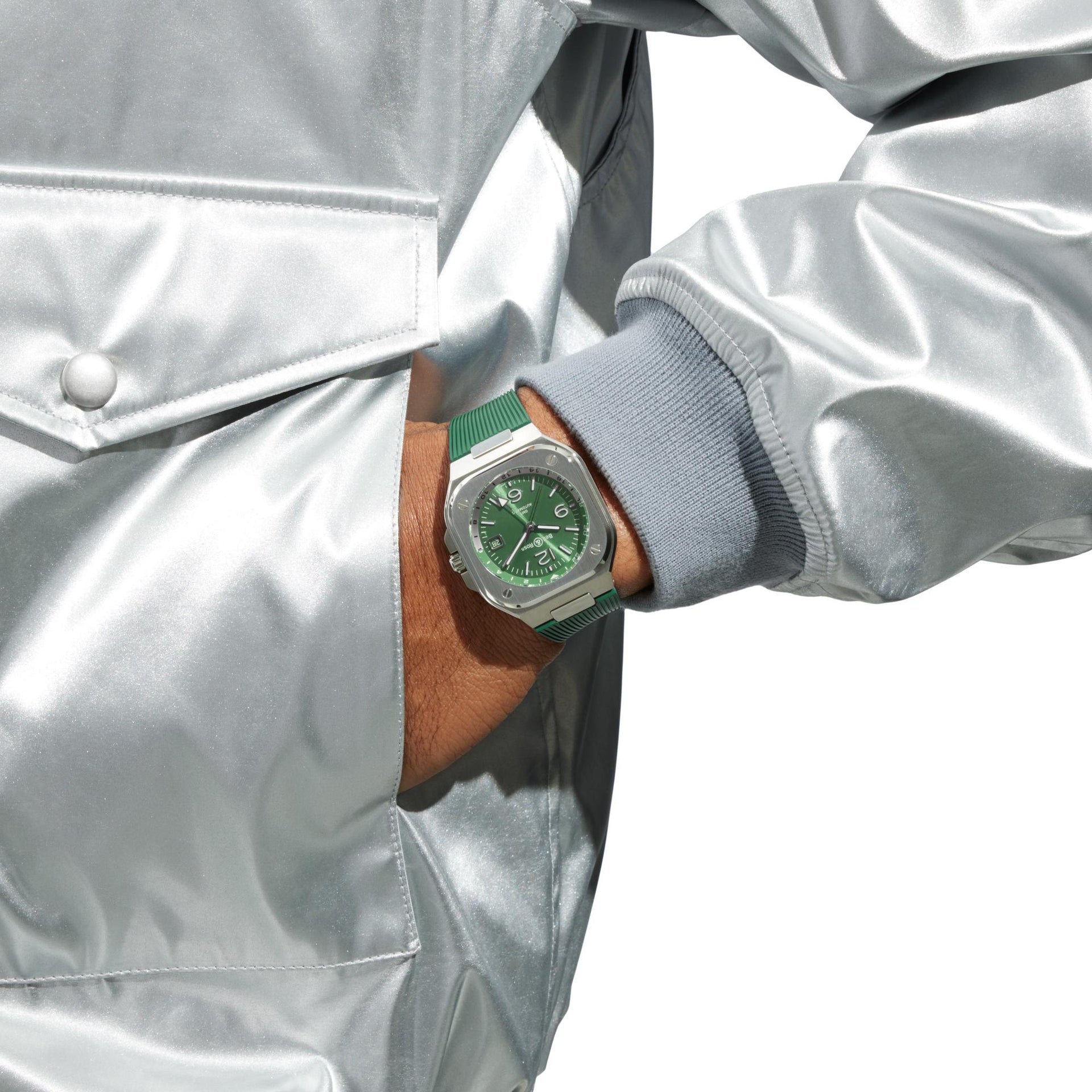 Bell & Ross BR 05 GMT Green Steel Automatic BR05G-GN-ST (Green Dial / 41mm)
