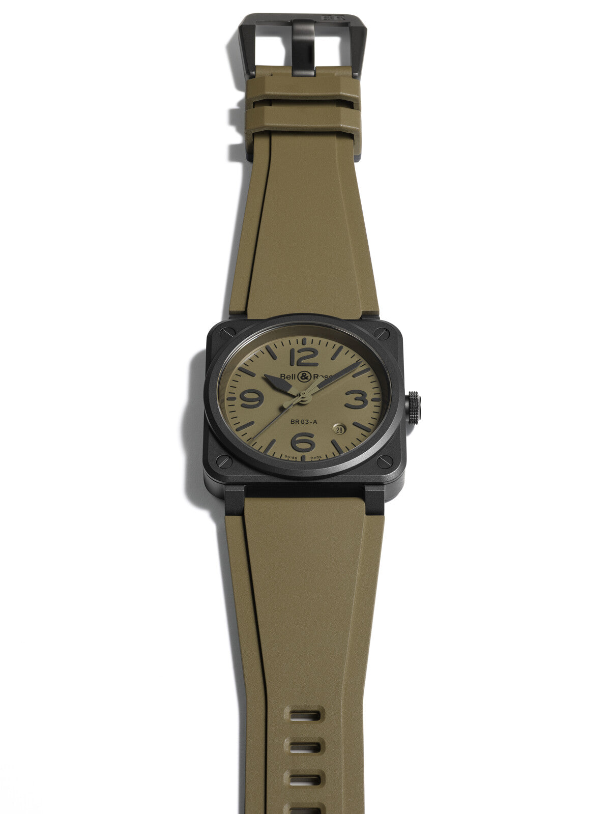 Bell & Ross BR 03 Military Ceramic Automatic BR03A-MIL-CE/SRB (Green Dial / 41mm)