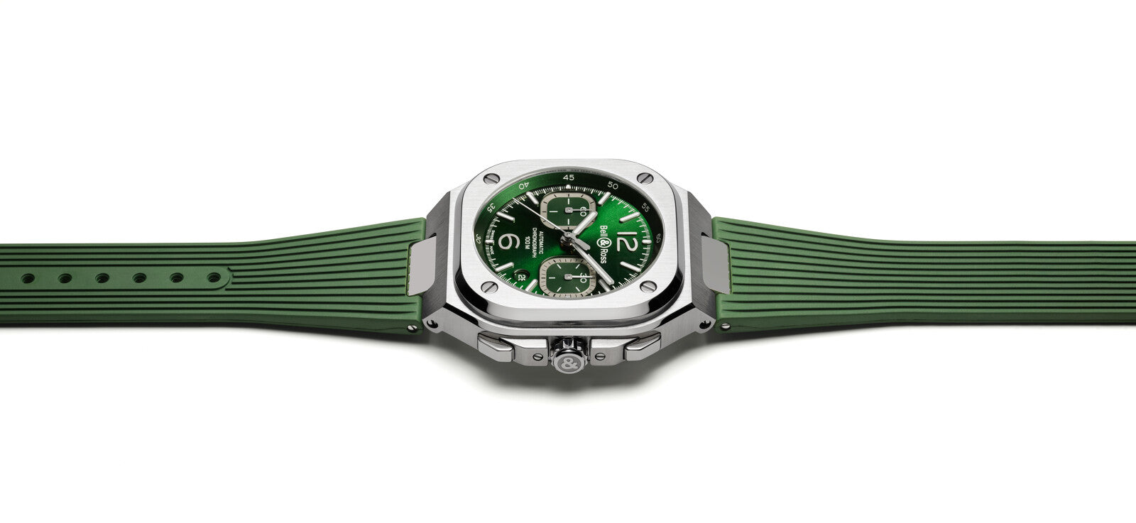 Bell & Ross BR 05 Chrono Green Steel Automatic Chronograph (Green Dial / 42mm)