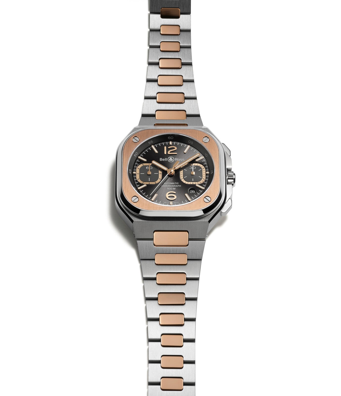 Bell & Ross BR 05 Grey Steel & Gold Automatic Chronograph BR05C-RTH-STPG (Grey Dial / 42mm)