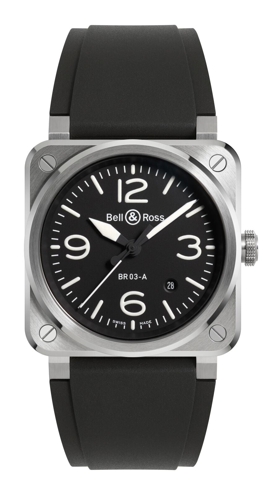 Bell & Ross BR 03 Black Steel Automatic BR03A-BL-ST/SRB (Black Dial / 41mm)