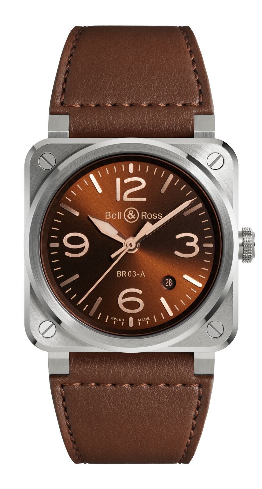 Bell & Ross BR 03 Golden Heritage Automatic BR03A-GH-ST/SCA (Brown Dial / 41mm)