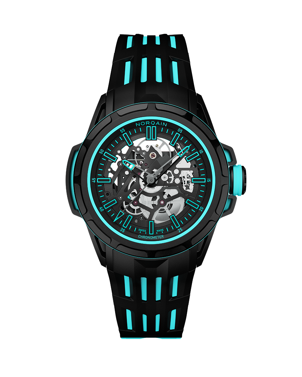 Norqain Wild One Skeleton X-Lite Auto (Turquoise Skeleton Dial / 41mm)