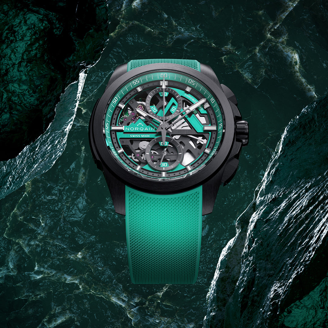 Norqain Independence Skeleton Chrono Auto Limited Edition (Cadran squelette vert / 42mm)