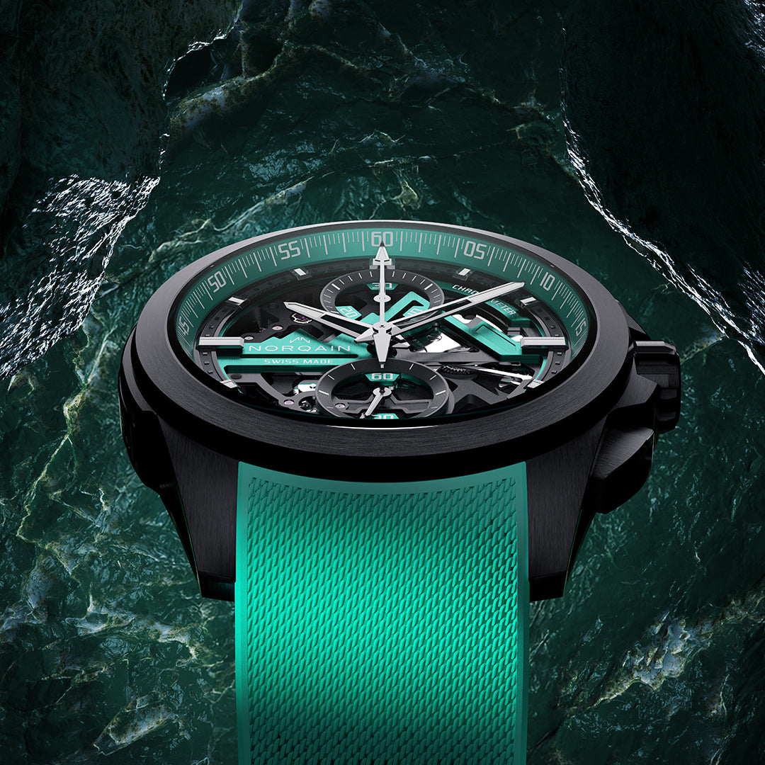Norqain Independence Skeleton Chrono Auto Limited Edition (Cadran squelette vert / 42mm)
