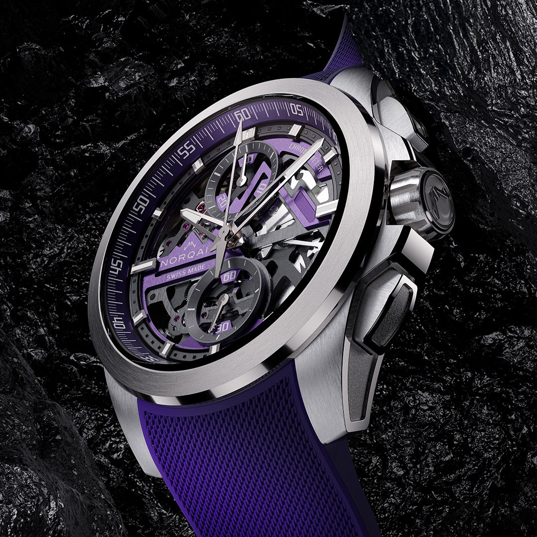 Norqain Independence Skeleton Chrono Purple Auto (cadran squelette violet / 42mm)