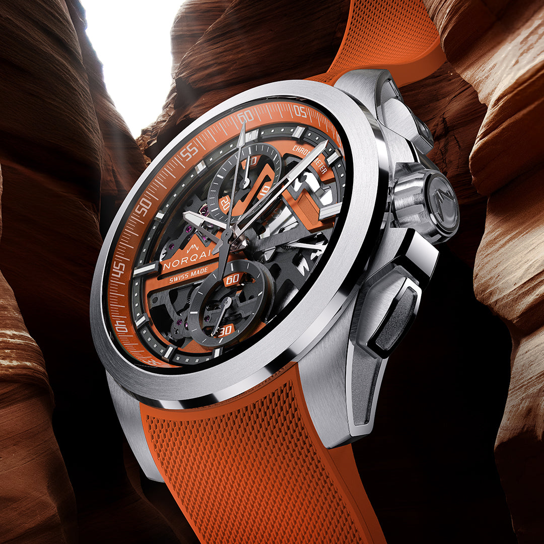 Norqain Independence Skeleton Chrono Auto (Orange Skeleton Dial / 42mm)