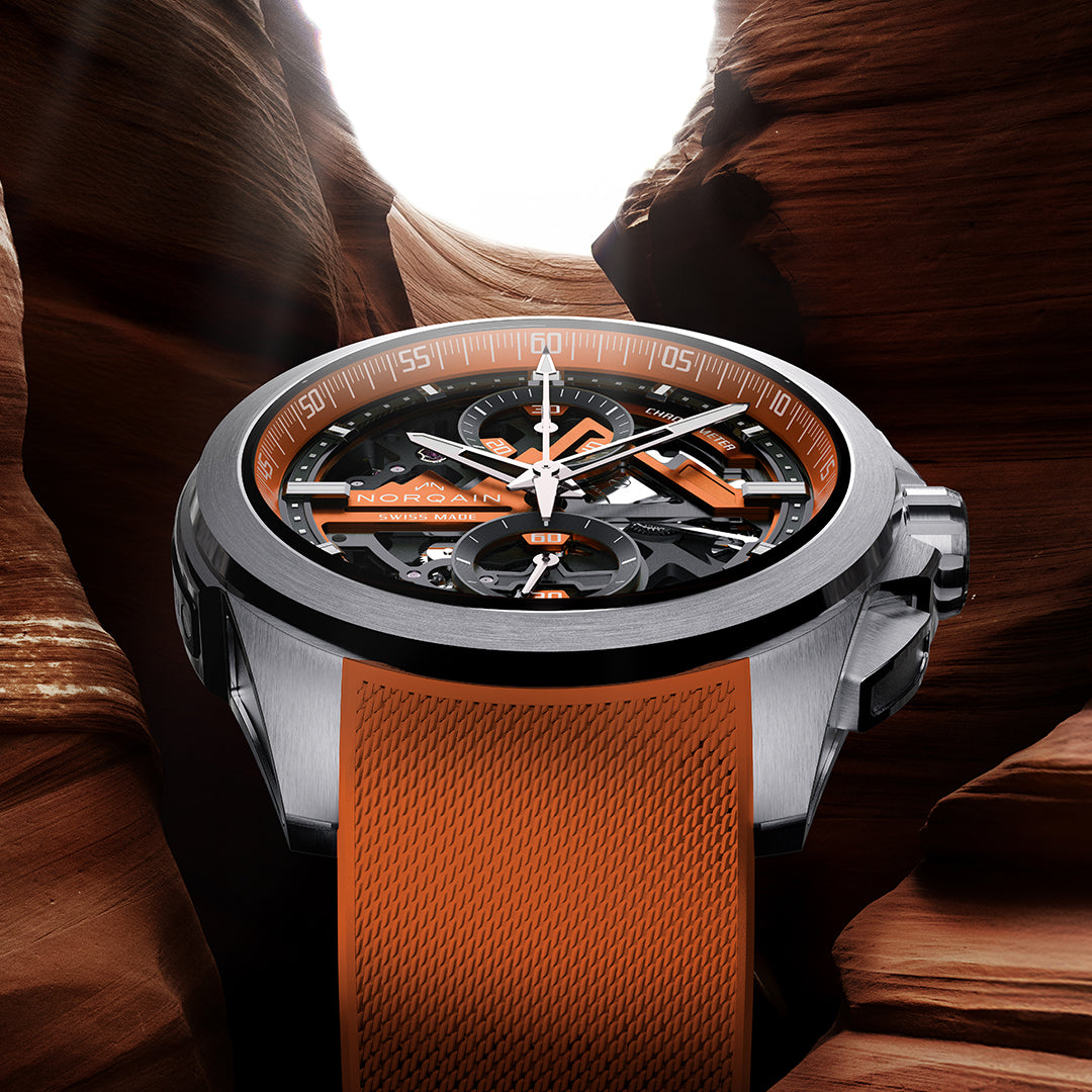 Norqain Independence Skeleton Chrono Auto (Orange Skeleton Dial / 42mm)
