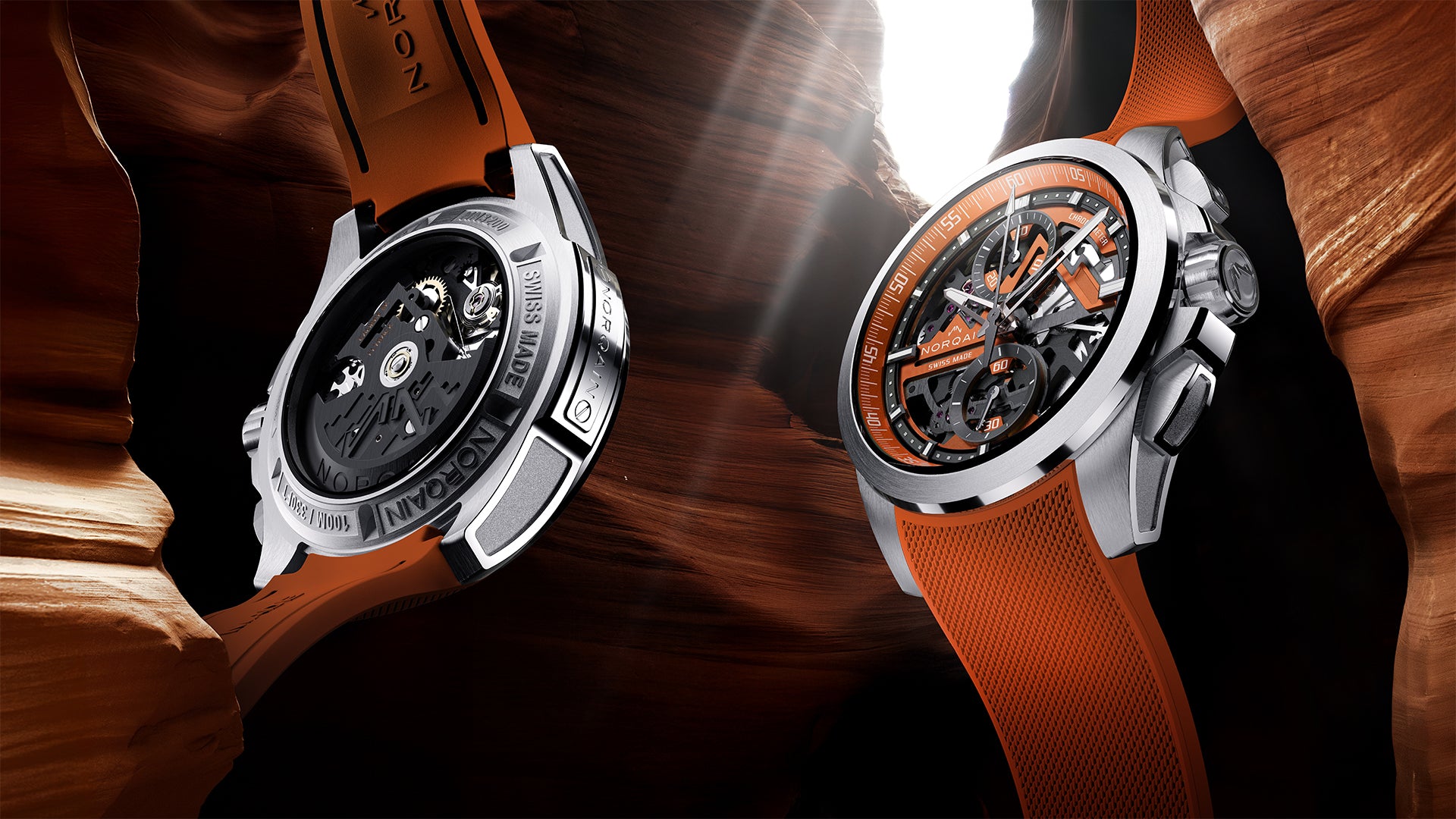 Norqain Independence Skeleton Chrono Auto (Orange Skeleton Dial / 42mm)