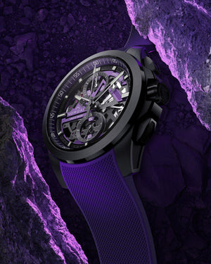 Norqain Independence Skeleton Chrono Auto Limited Edition (Purple Skeleton Dial / 42mm)