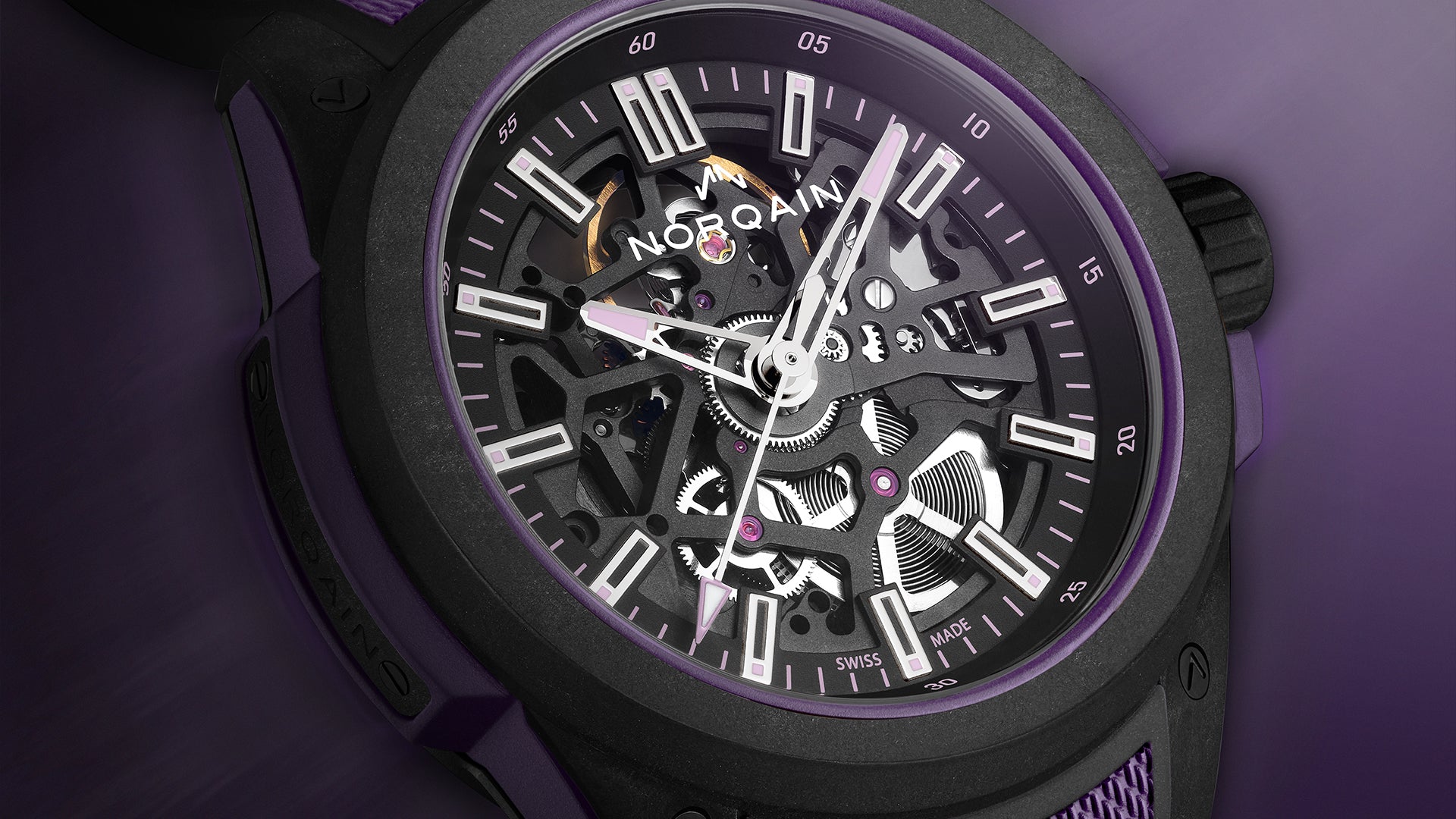 Norqain Independence Wild One Skeleton Limited Edition Purple Auto (Purple Skeleton Dial / 42mm)