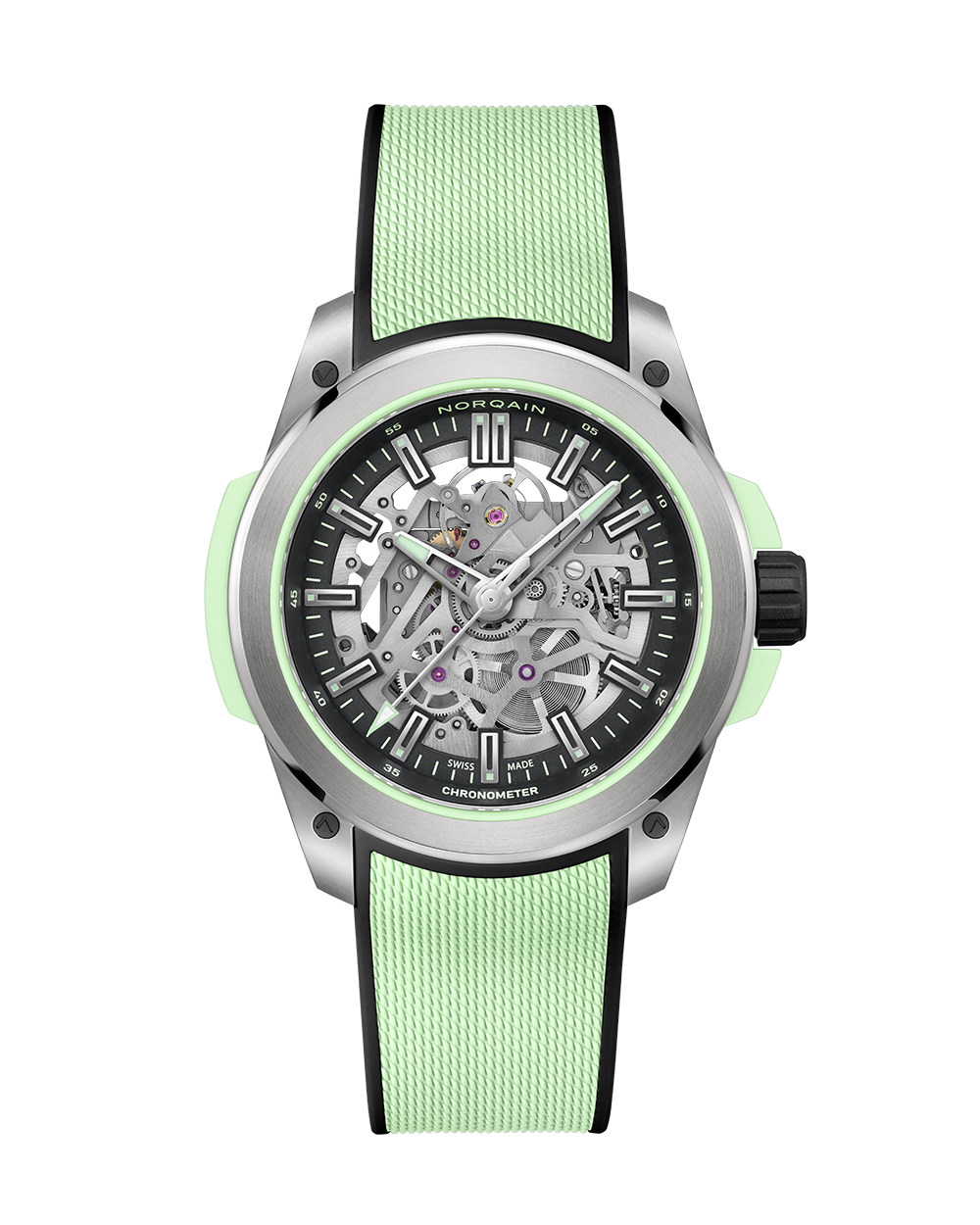 Norqain Wild One Skeleton Titanium Auto (Mint Skeleton Dial / 42mm)