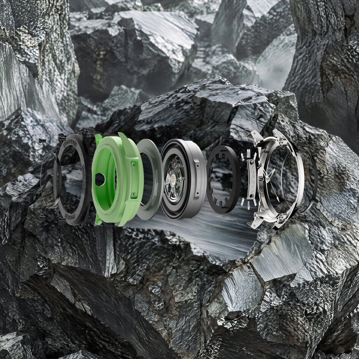 Norqain Wild One Skeleton Titanium Auto (Mint Skeleton Dial / 42mm)