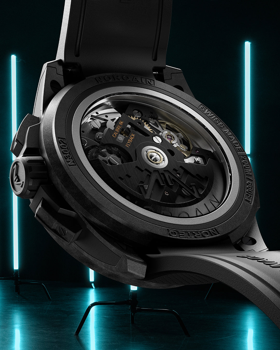 Norqain Independence Wild One Skeleton Chrono Auto (Turquoise Skeleton Dial / 42mm)