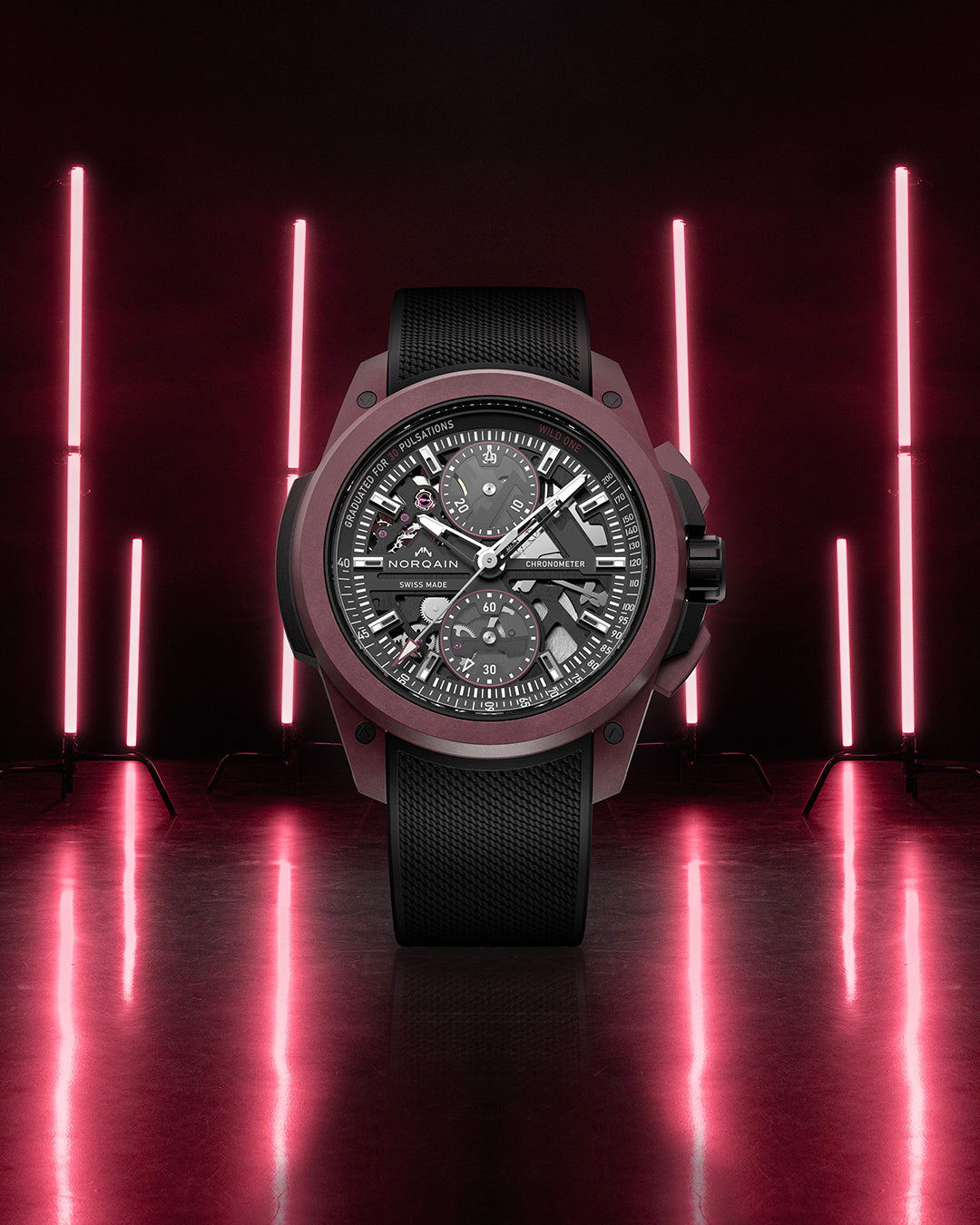 Norqain Independence Wild One Skeleton Chrono Limited Edition Auto (Black Skeleton Dial / 42mm)