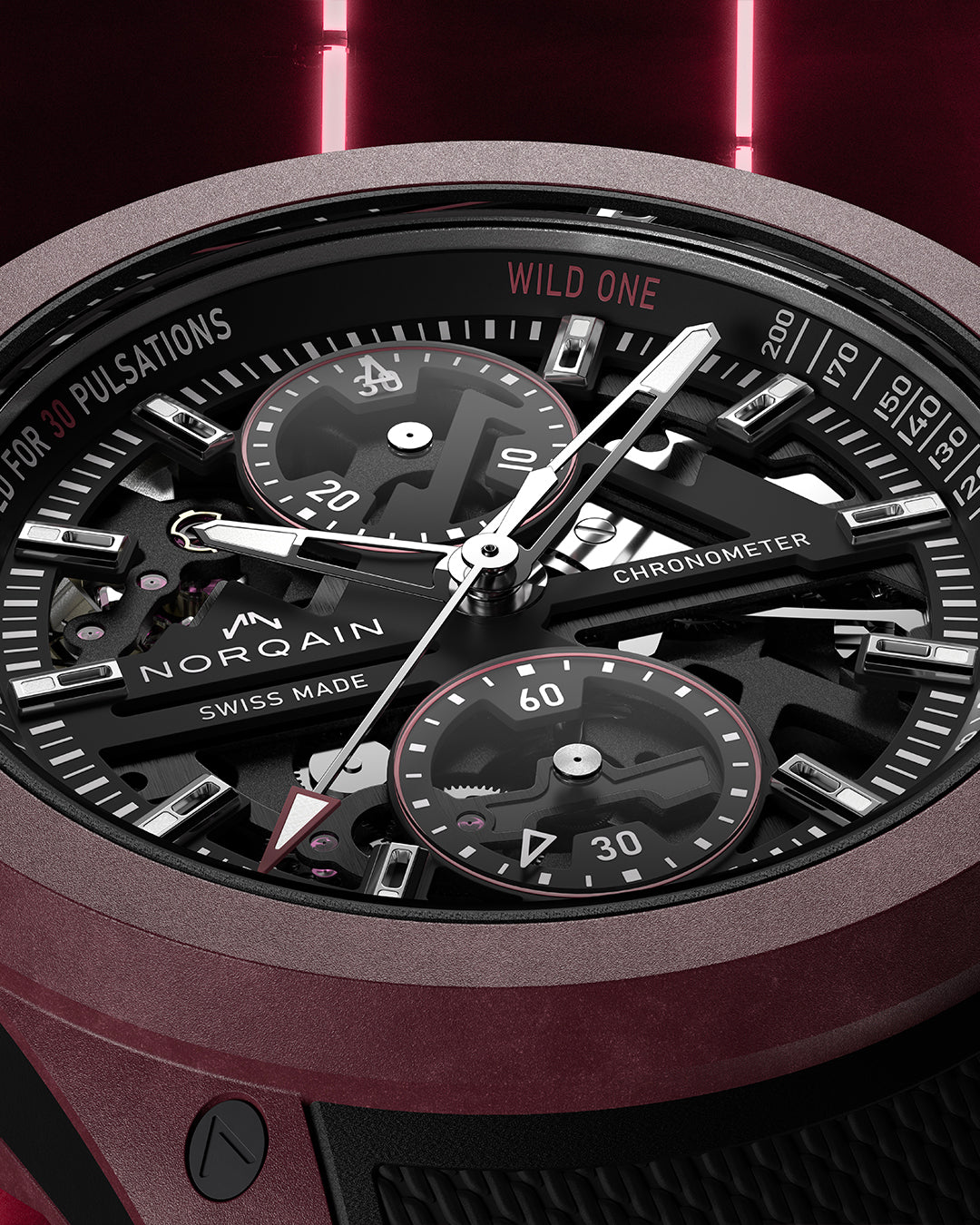 Norqain Independence Wild One Skeleton Chrono Limited Edition Auto (Black Skeleton Dial / 42mm)