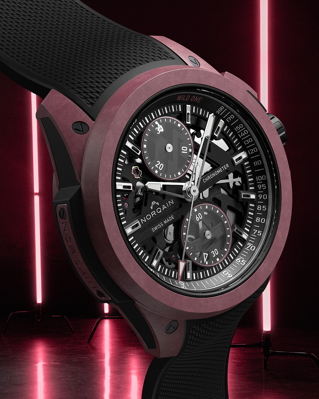 Norqain Independence Wild One Skeleton Chrono Limited Edition Auto (Black Skeleton Dial / 42mm)