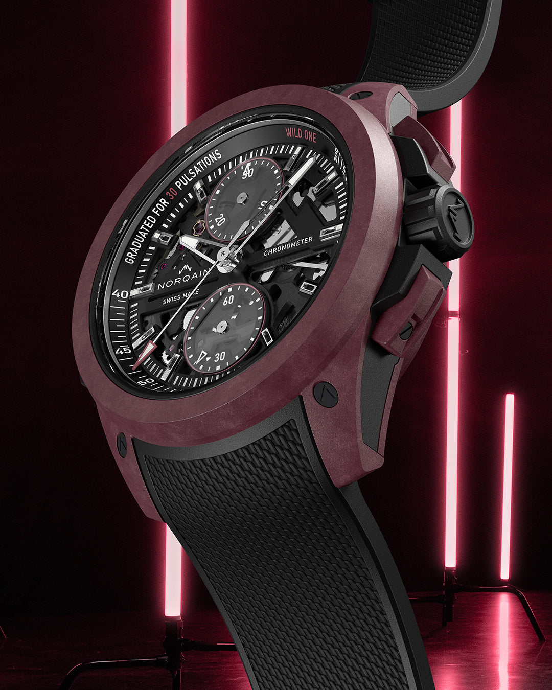 Norqain Independence Wild One Skeleton Chrono Limited Edition Auto (Black Skeleton Dial / 42mm)