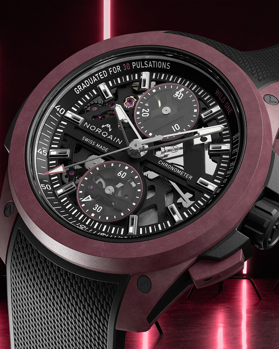 Norqain Independence Wild One Skeleton Chrono Limited Edition Auto (Black Skeleton Dial / 42mm)