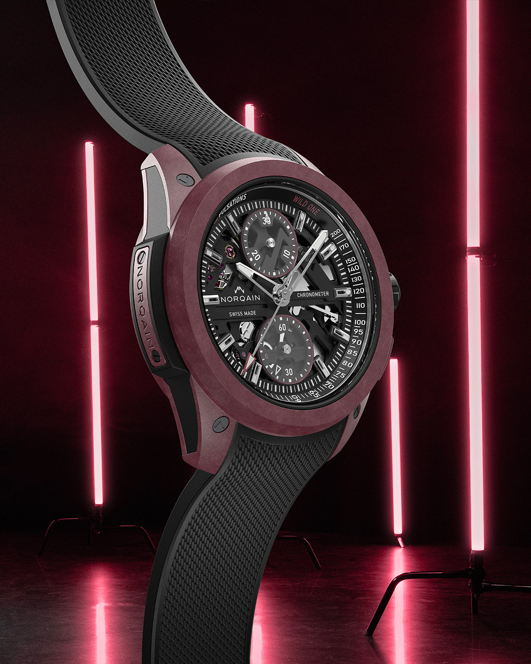 Norqain Independence Wild One Skeleton Chrono Limited Edition Auto (Black Skeleton Dial / 42mm)