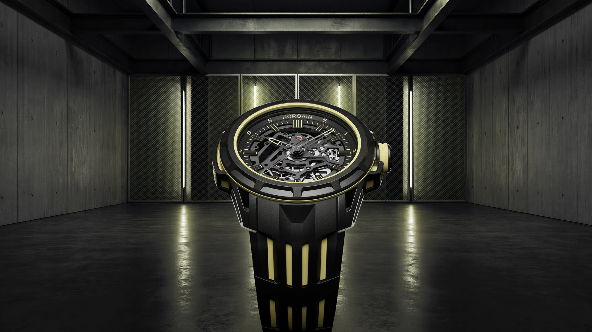 Norqain Independence Wild One Skeleton X-Lite Limited Edition Auto (Yellow Skeleton Dial / 41mm)