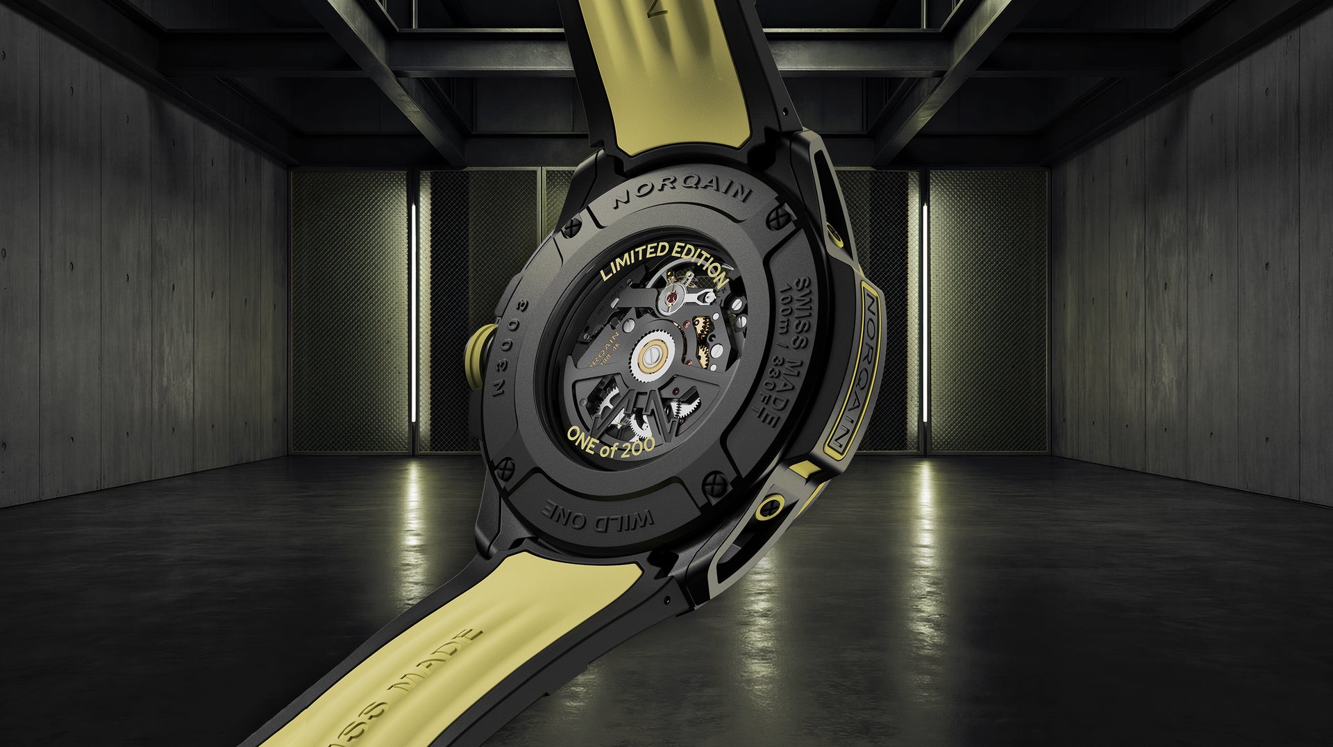 Norqain Independence Wild One Skeleton X-Lite Limited Edition Auto (Yellow Skeleton Dial / 41mm)