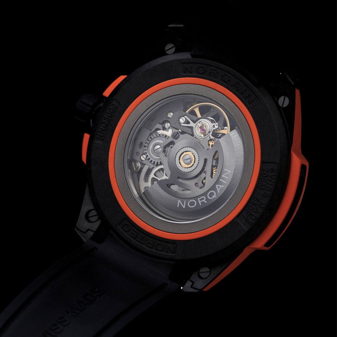 Norqain Independence Wild One Skeleton Auto (Cadran squelette orange / 42mm)