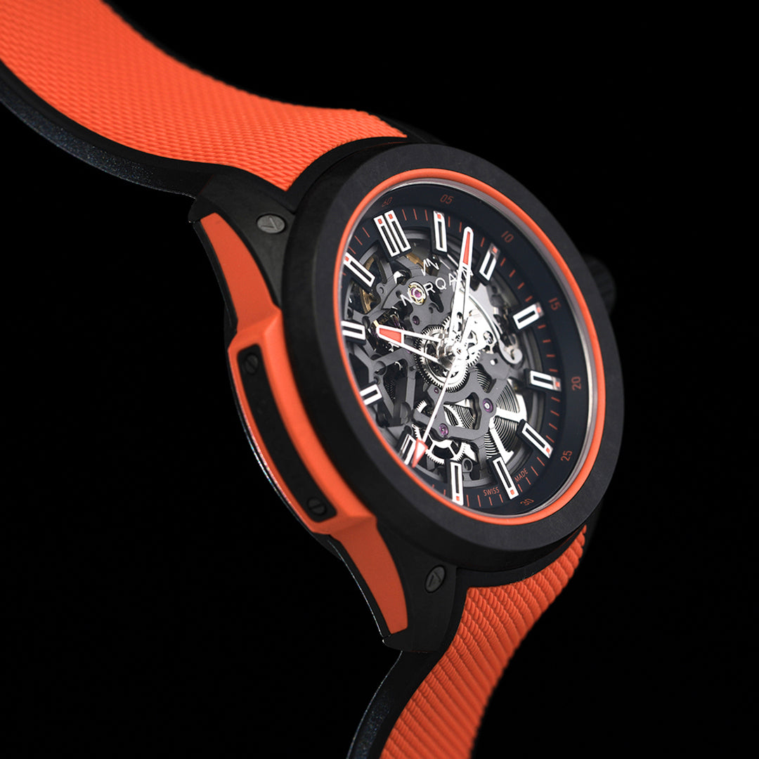 Norqain Independence Wild One Skeleton Auto (Cadran squelette orange / 42mm)