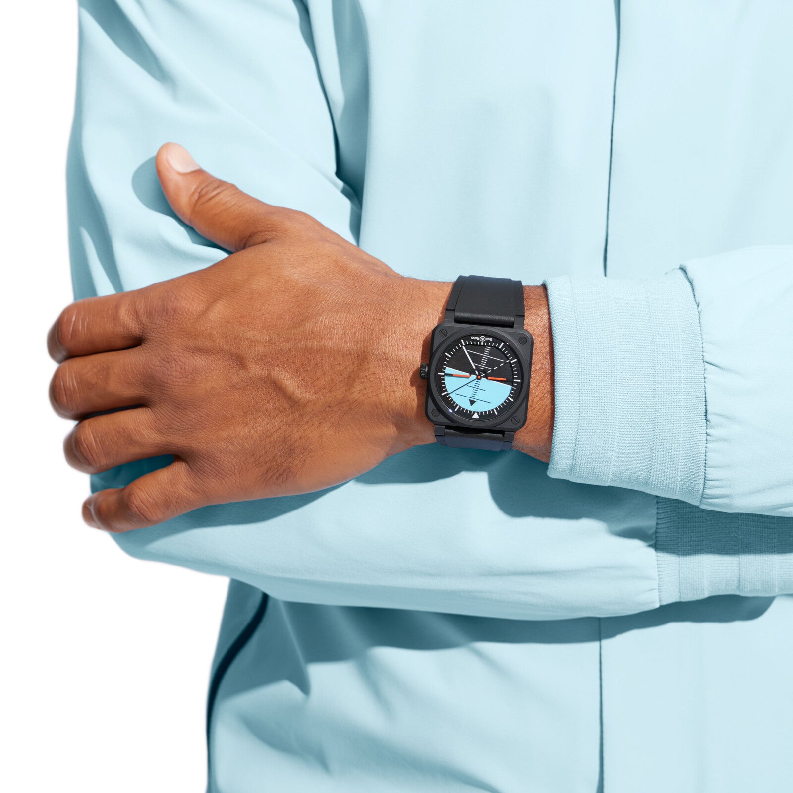 Bell & Ross BR 03 Horizon Limited Edition Automatic BR03A-HRZ-CE/SRB (Black/Turquoise Dial / 41mm)