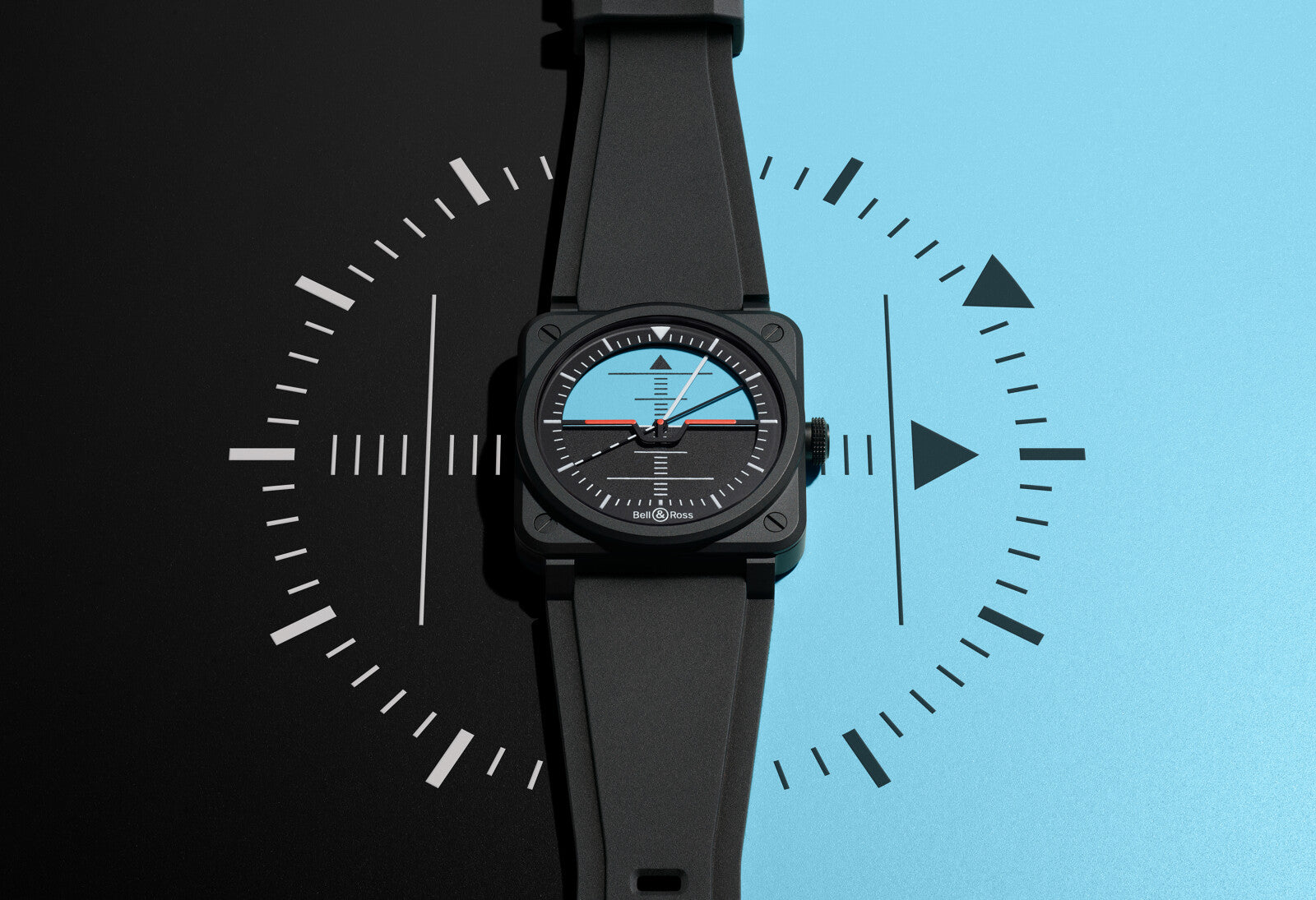 Bell & Ross BR 03 Horizon Limited Edition Automatic BR03A-HRZ-CE/SRB (Black/Turquoise Dial / 41mm)