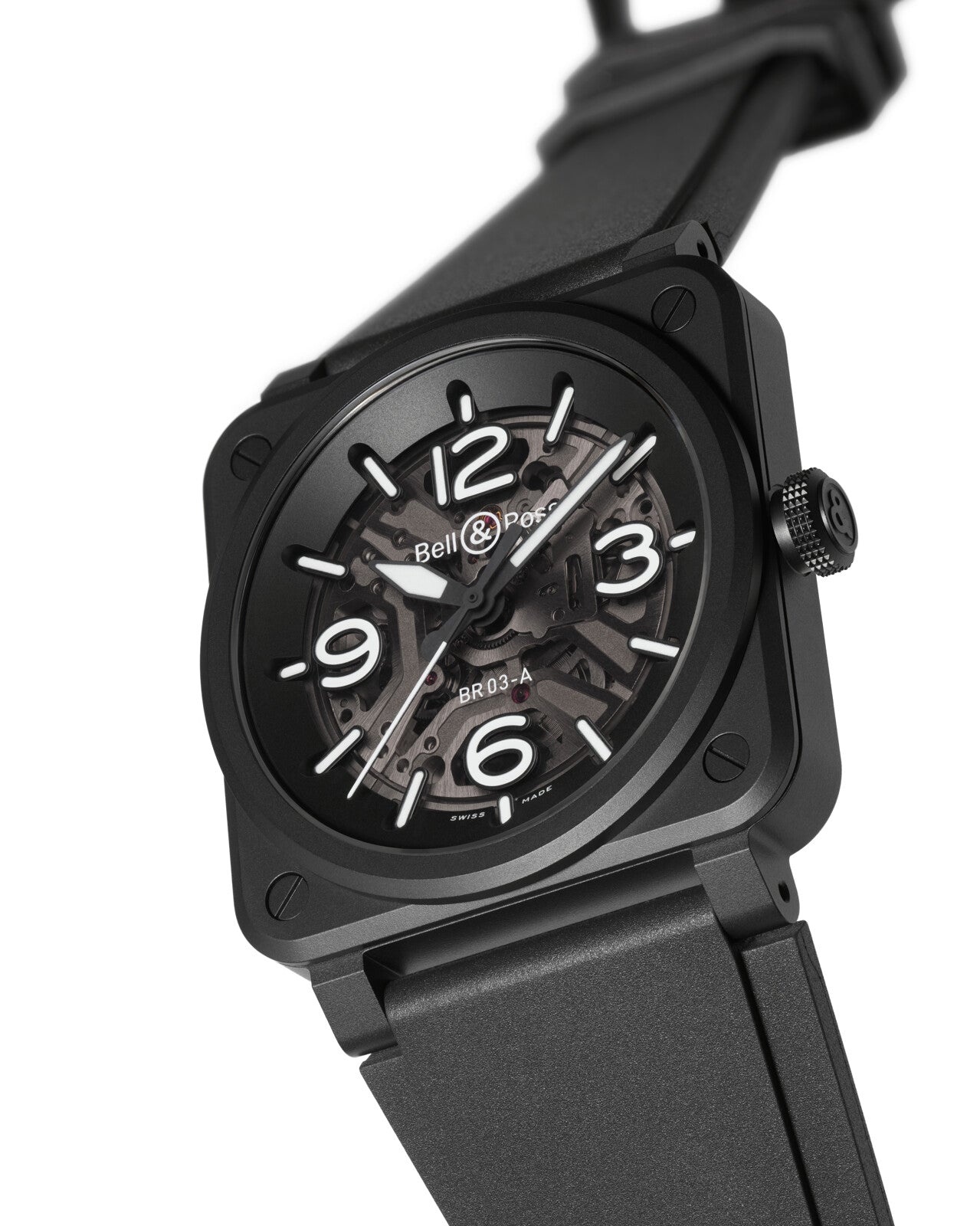Bell & Ross BR 03 Skeleton Black Ceramic Automatic BR03A-BL-SKCE/SRB (Black Dial / 41mm)