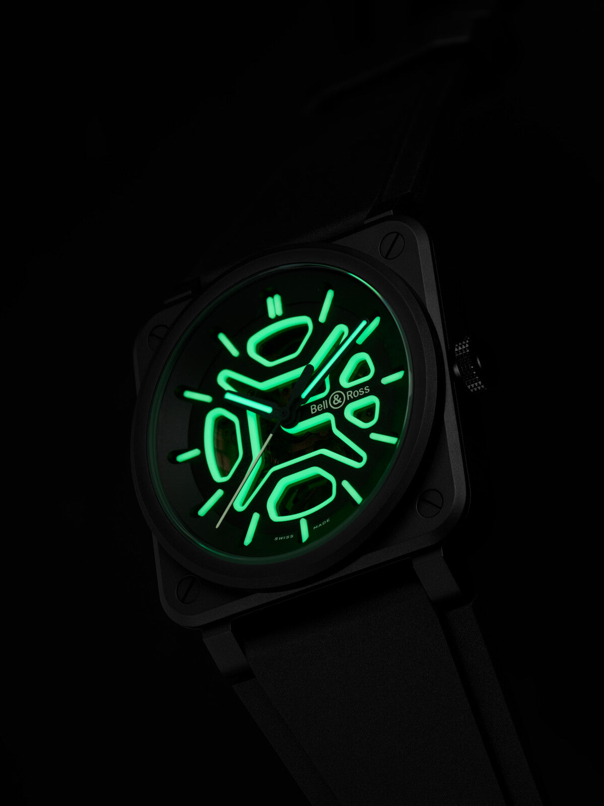 Bell & Ross BR 03 Skeleton Lum Ceramic Limited Edition Automatic BR03A-LM-SKCE/SRB (Black Dial / 41mm)