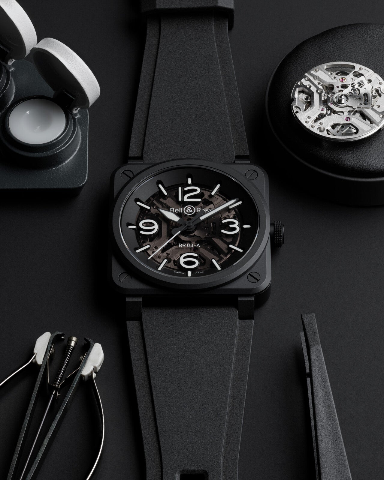 Bell & Ross BR 03 Skeleton Black Ceramic Automatic BR03A-BL-SKCE/SRB (Black Dial / 41mm)