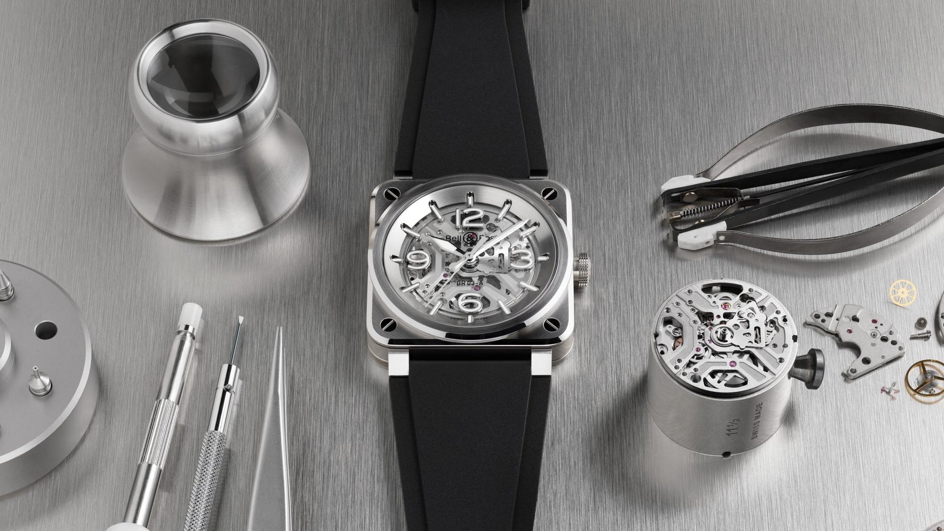 Bell & Ross BR 03 Skeleton Steel Automatic BR03A-BL-SKST/SRB (Silver Dial / 41mm)