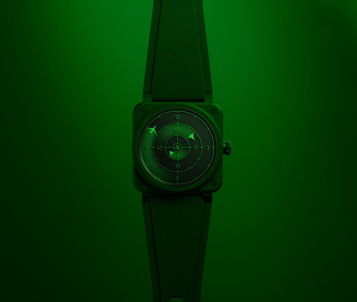 Bell & Ross BR 03 Green Radar Ceramic Limited Edition Automatic BR03A-GRDR-CE/SRB (Green Dial / 41mm)