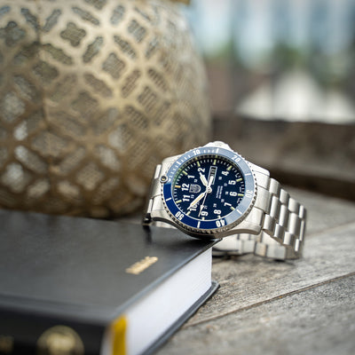 Automatic Sport Timer, 42MM - Blue Dial