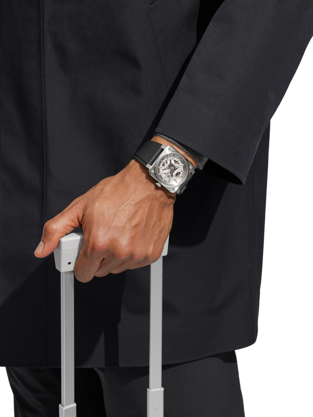 Bell & Ross BR 03 Skeleton Grey Steel Limited Edition Automatic BR03A-GR-SKST/SRB (Silver Dial / 41mm)