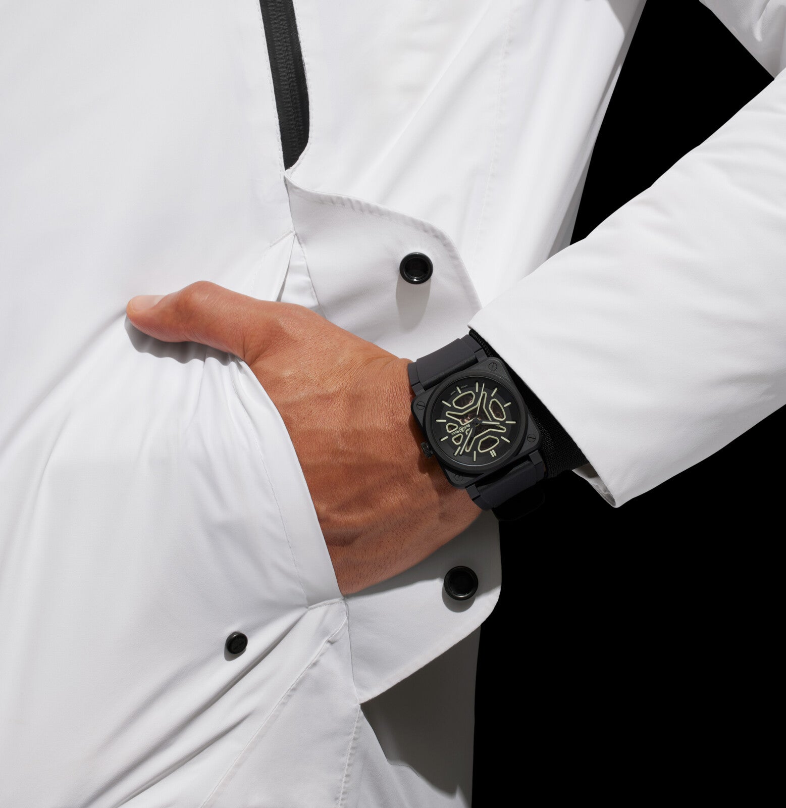 Bell & Ross BR 03 Skeleton Lum Ceramic Limited Edition Automatic BR03A-LM-SKCE/SRB (Black Dial / 41mm)