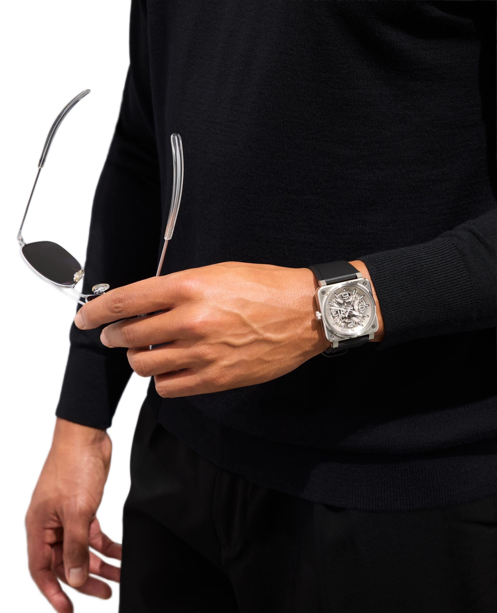 Bell & Ross BR 03 Skeleton Steel Automatic BR03A-BL-SKST/SRB (Silver Dial / 41mm)