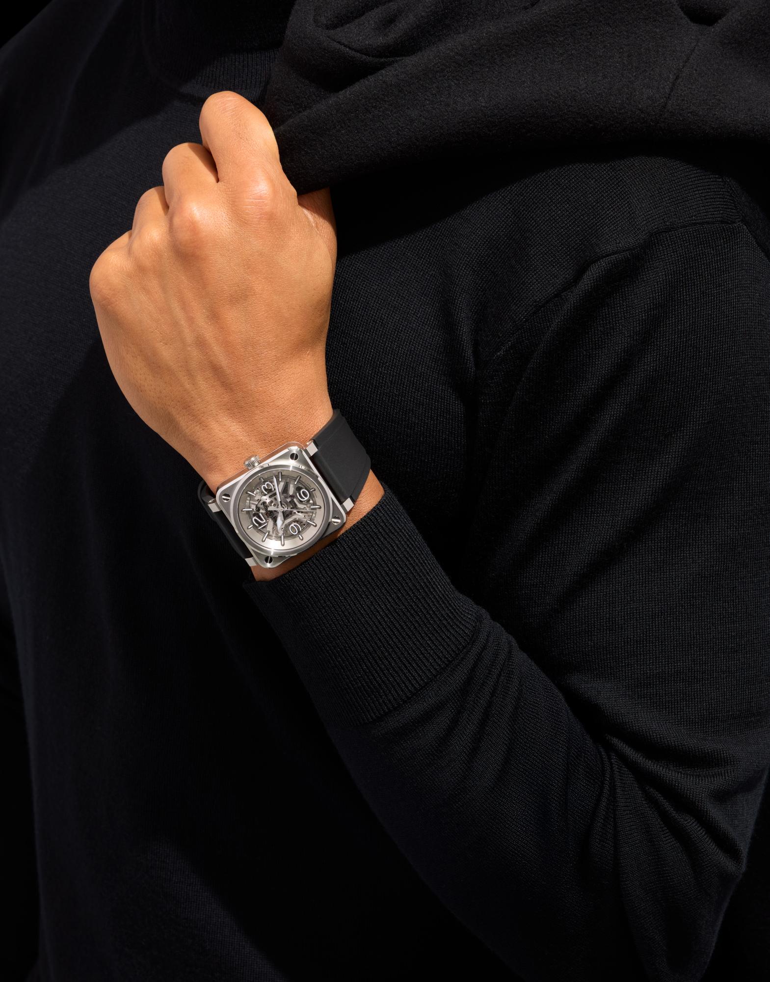 Bell & Ross BR 03 Skeleton Steel Automatic BR03A-BL-SKST/SRB (Silver Dial / 41mm)